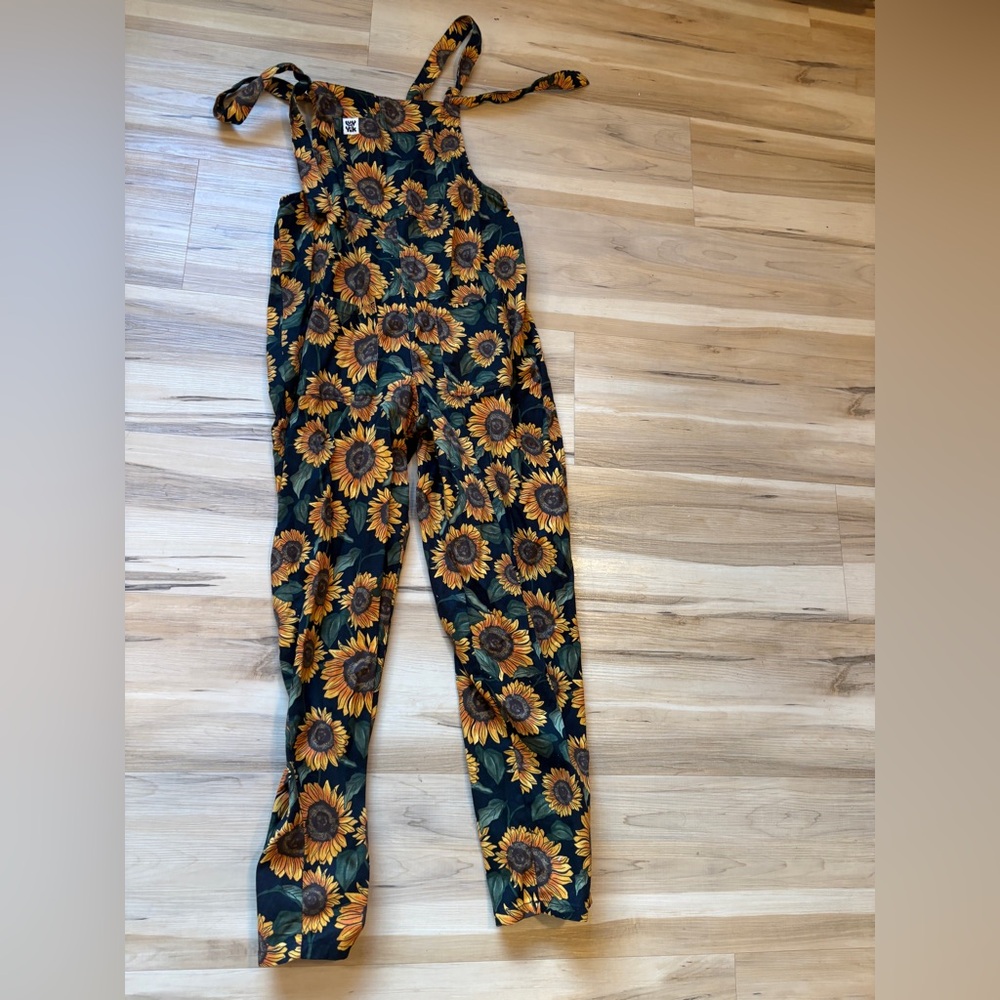 Lucy & Yak sunflower dungarees